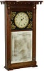 mantel clock, "A. Munger's Patent Brass Eight Day Clocks and Time Pieces Warrented Good/ And Sold Wholesale And Retail Auburn", the exact copy of the full backboard label