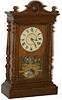 Seth Thomas rare quarter striking mantle clock, "Atlas", ca 1884, as indicated by the factory manufacturing stamp on the backboard.