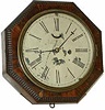Octagon wall clock, "Forrestville Hardward and Clock Co., Bristol, Ct, USA", all on the original painted dial.