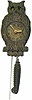 English hanging novelty owl clock, ca. 1900.