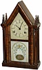 Jonathan Frost, Reading, Mass. 4 post steeple clock, with a 30 hour fusee movement, ca 1845.