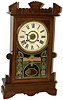 New Haven Clock Co. "Oxus", mantle clock, ca 1870, 8 day direct fusee movement, time, strike, and alarm.