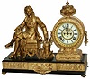 Ansonia Clock Co. figure clock, "Denis Papin", ca 1894.