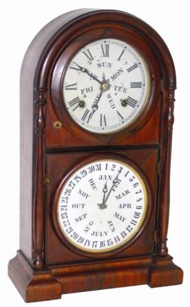 Welch, Spring and Co. "Italian No. 3" calendar clock, ca 1868. — Antique Clocks Price Guide