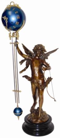 Large mystery swing arm clock with a rare striking movement. — Antique Clocks Price Guide