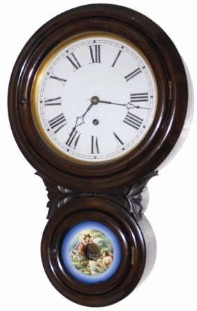 E. N. Welch Manufacturing Co. wall regulator, "Alexis, No. 2", ca 1878. — Antique Clocks Price Guide