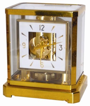 LeCoultre Atmospheric clock, square dial model, serial No. 112660, ca 1952. — Antique Clocks Price Guide