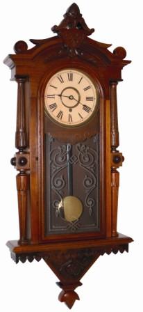 E. N. Welch Mfg. Co. wall regulator, ca 1874. — Antique Clocks Price Guide