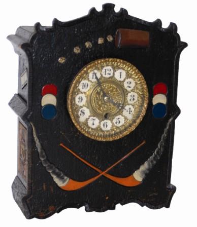 Wm. L. Gilbert Clock Co. cabinet clock, "Cosey Corner, Pattern R", ca 1906. — Antique Clocks Price Guide