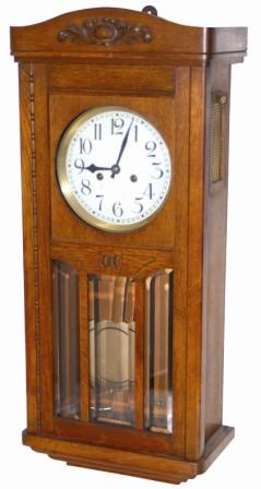 Hamburg Amerikanische box clock, ca about 1910-1920. The company merged with Gustav Becker, Junghans, and Lenzkirsch before 1930. — Antique Clocks Price Guide