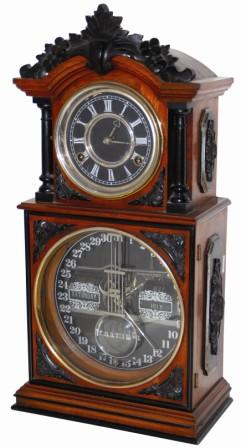 Ithaca Calendar Clock Co. "No. 3 1/2 Parlor-Black Dial", ca 1881. — Antique Clocks Price Guide