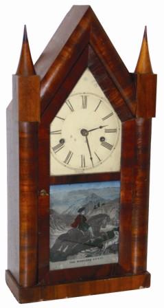 Ansonia Clock Co. mantle clock, "Sharp Gothic", ca 1874. — Antique Clocks Price Guide