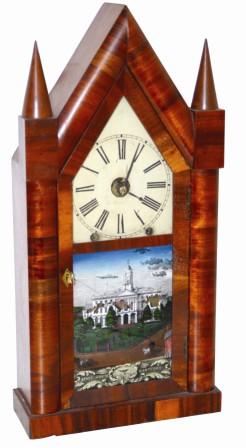Chauncey Jerome's, "Giant Steeple", ca 1840's. There are very few Giant Steeple clocks with 8 day fusee movements. — Antique Clocks Price Guide