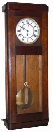 German one weight Vienna regulator. 8 day movement stamped with the flying wings trademark of Schlenker and Kienzle. — Antique Clocks Price Guide