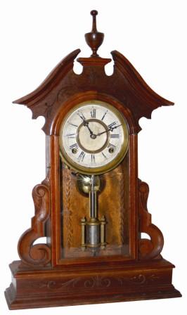 George B. Owen and Company, black walnut mantle clock, "Fortuna", ca 1878. — Antique Clocks Price Guide