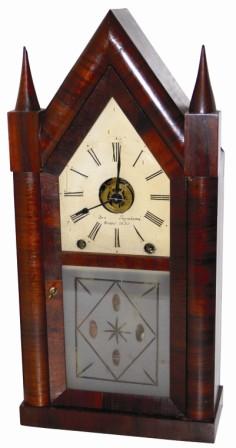 Brewster and Ingrahams, Bristol, Ct. U.S. signed on the dial and the complete label inside. — Antique Clocks Price Guide