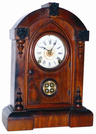 Wm. L. Gilbert Clock Co. mantle clock, the "Keystone", ca 1879. — Antique Clocks Price Guide