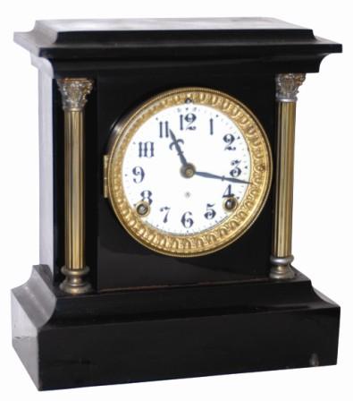 Ansonia Clock Co. enameled iron case, "Eton", ca 1904. — Antique Clocks Price Guide