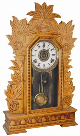 Wm. L. Gilbert Clock Co. one of the clocks in the Flower Set, this one is the, "Laurel", ca 1895. — Antique Clocks Price Guide