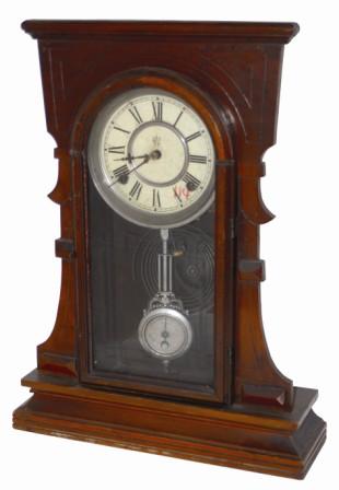 Waterbury Clock Co. walnut parlor clock, "Murray", ca 1891. — Antique Clocks Price Guide