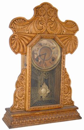 E. Ingraham Clock Co. oak kitchen clock. — Antique Clocks Price Guide