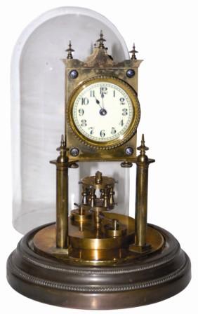 German 400 Day, Disc Pendulum, Anniversary clock. It is typical of most all disc pendulum clocks in that it looks like the Gustav Becker clocks, and also like those made by many other Anniversary clock makers. — Antique Clocks Price Guide
