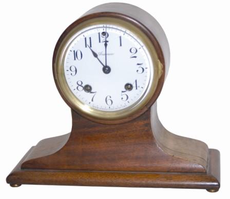 Ansonia Clock Co. tambour style, "Cabinet No. 38", ca 1917. — Antique Clocks Price Guide