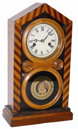 E. Ingraham Clock Co. "Mosaic Front Doric", ca 1880. — Antique Clocks Price Guide