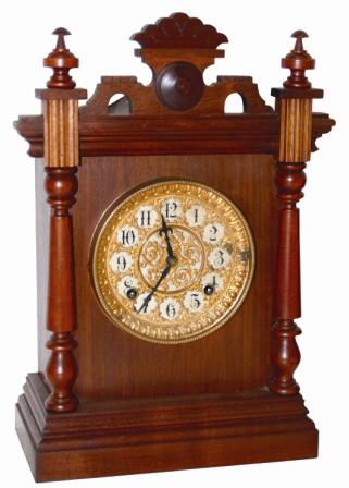 Ansonia Clock Co. cabinet cased clock, "Troy", ca 1894. — Antique Clocks Price Guide