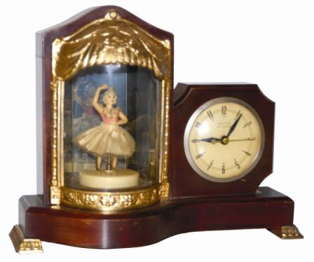 United Clock Co. "Ballerina", clock and dancer, ca 1955. — Antique Clocks Price Guide