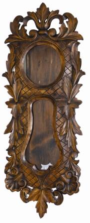 Carved German/Black Forest RA, CASE only. The movement box is 6.75" wide, 19.75" long. — Antique Clocks Price Guide