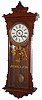 Welch, Spring and Co. hanging clock with old advertising, "Sembrich", ca 1889.