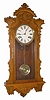 E. Ingraham Clock Co. wall clock, "Pacific", ca 1896. Oak case is 37" high, has been rubbed and polished, now a very desirable light/medium oak.