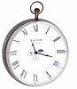 Paper Weight clock. A very large glass and brass clock, standing 10" high.