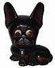 Oswald, small carved wood bulldog. This is a very rare size Oswald, and one of the earliest models we have seen.