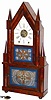 Birge and Fuller, Bristol, Conn. steeple on steeple case with a wagon spring movement, ca 1845.