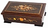 Modern disc music box, plays 4.5" metal discs.