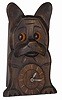 Carved novelty dog with blinking eyes, ca 1930. We have not had the blinking eye dogs before, in fact have not seen one before, and we have two in this collection.