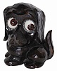 German, Oswald, carved composition dachshund, ca 1948. Label underneath, stamped on the back, "Germany", and "ges.gesch".