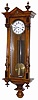 German one weight Vienna regulator, ca 1890. The 8 day, time only one weight movement, is not signed.