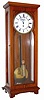Vienna regulator, one weight, time only, maker unknown, nothing is signed except the porcelain dial. It is signed by the selling dealer, "J. C. W. Meyer / Wein".