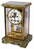 Ansonia Clock Co. crystal regulator with onyx top and base, "Ambassador", ca 1914.