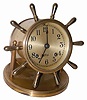 Chelsea Clock Co. small desk clock, the "Clinton", patterned after the ships wheel design, ca 1931.