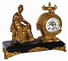 New Haven Clock Co. figure clock, "Flower Girl", ca 1906.