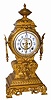 Ansonia Clock Co. metal mantle clock, painted gold.