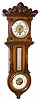 Hamburg American small wall clock, barometer, and thermometer. It is in excellent condition, clean, polished, and original, except for the lower door latch that is no doubt a Bubba replacement.