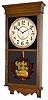 Sessions Clock Company box regulator with advertising. The case has been painted and cleaned.