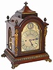 French miniature, double chain fusee bracket clock, ca 1885. The large solid plate 8 day movement is not signed but is running and striking the hours and half hours correctly.
