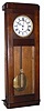 German one weight Vienna regulator. 8 day movement stamped with the flying wings trademark of Schlenker and Kienzle.
