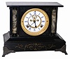 Waterbury Clock Co. enameled iron case, "Caspian", ca 1893.
